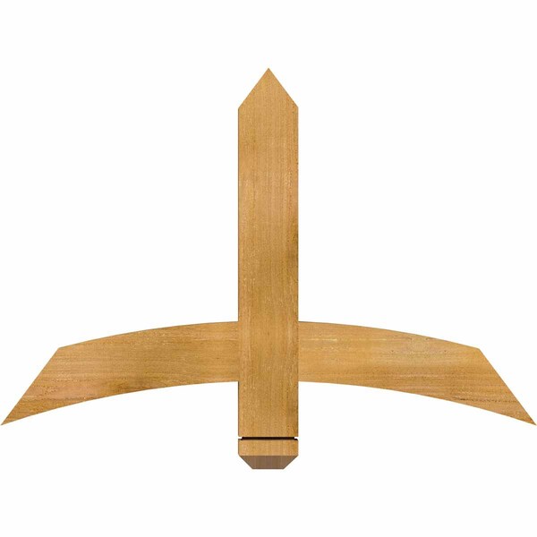 Ekena Millwork Bellingham Rough Sawn Timber Gable Bracket, Western Red Cedar, 36"W x 24"H x 2"D x 4"F, 16/12 Pitch GBW036X24X0204BEL00RWR - main